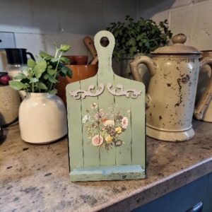 Wooden Cookbook/iPad Holder with Decorative Transfer