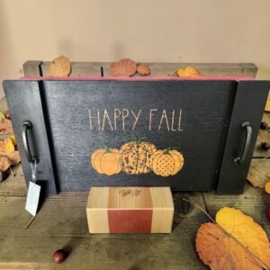 Black and Orange 'Happy Fall" Serving Tray