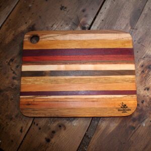 Handcrafted Exotic Hardwood Cutting Board – 12" x 16"