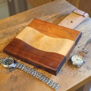 Walnut, Maple, and Cherry Trinket Dish