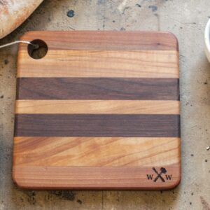 Walnut, Mahogany, and Cherry Prep Board